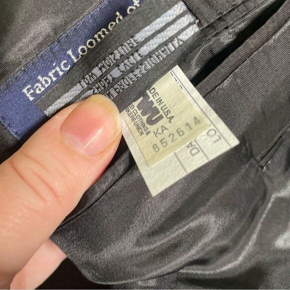 Burberrys Mens Blazer Jacket Black Wool One Button Tuxedo Wedding Sport Coat 44L - Picture 12 of 13